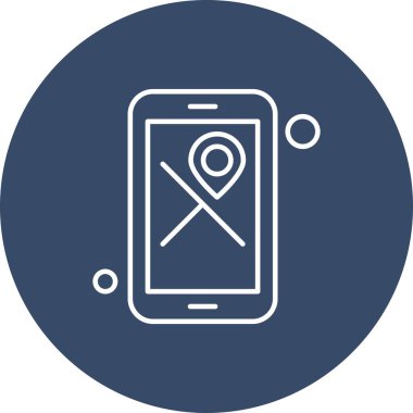 Vektör konumu simge illüstrasyonu