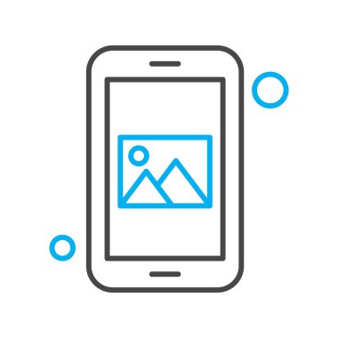  Vektör mobil uygulama simgesi, vektör illüstrasyonu