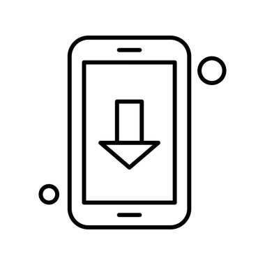  Vektör mobil uygulama simgesi, vektör illüstrasyonu