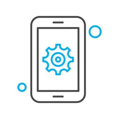  Vektör mobil uygulama simgesi, vektör illüstrasyonu