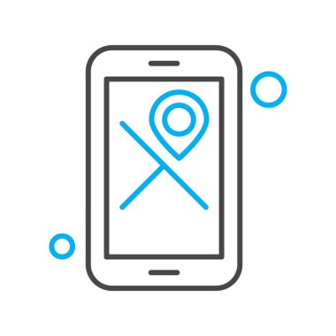 konum web simgesi, vektör illüstrasyonu