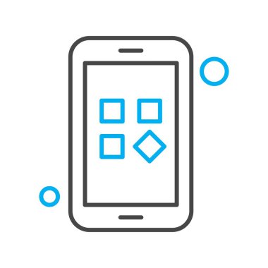  Vektör mobil uygulama simgesi, vektör illüstrasyonu