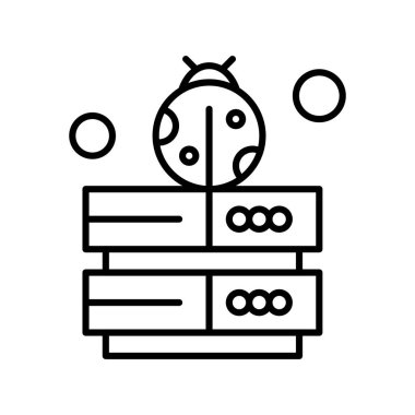 Vektör hacker Simgesi, vektör illüstrasyonu