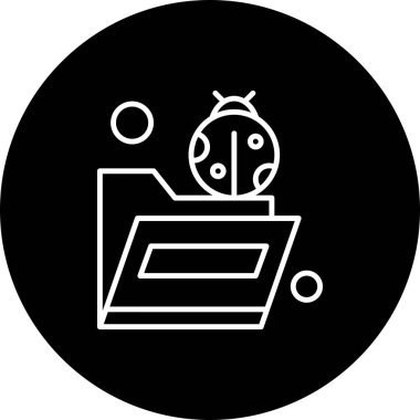 Vektör hacker Simgesi, vektör illüstrasyonu