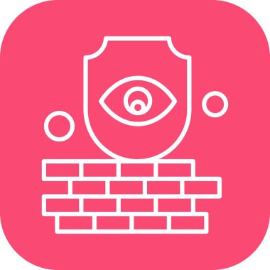 tuğla duvar simgesi vektör illüstrasyonu 