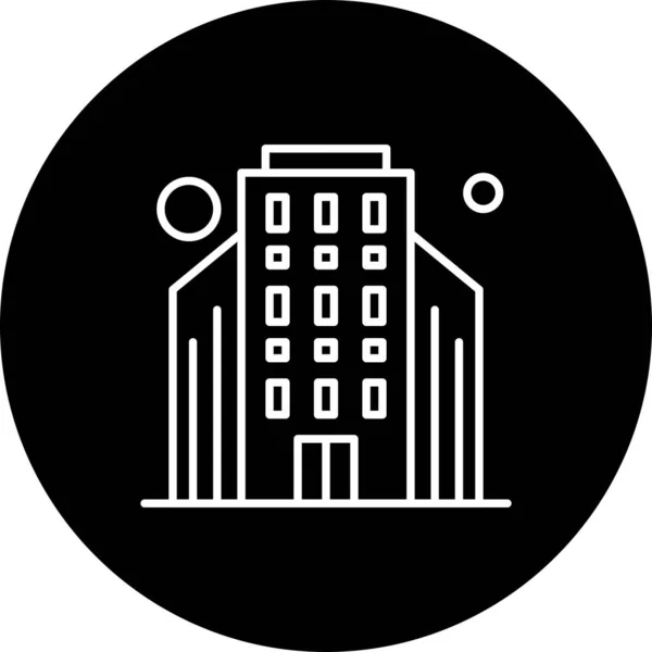 Ikona Internetowa Budynku Wektora — Wektor stockowy