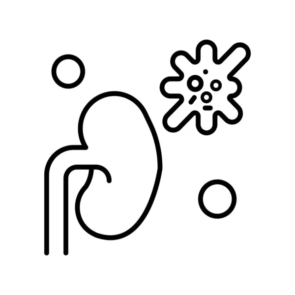 Vector Kidney Icon Simple Web Illustration — Stock Vector