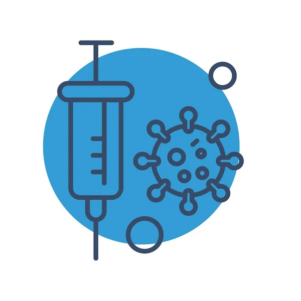 Vektör Korona Virüsü Covid Simgesi Vektör Illüstrasyonu — Stok Vektör