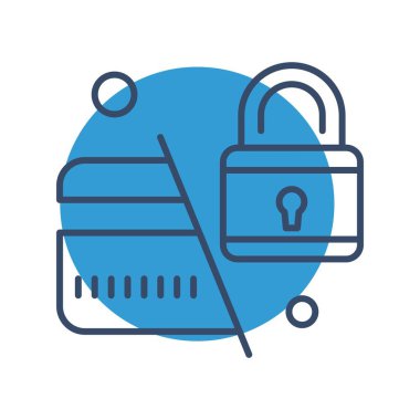 ATM Kart Simgesi, Vektör illüstrasyonu