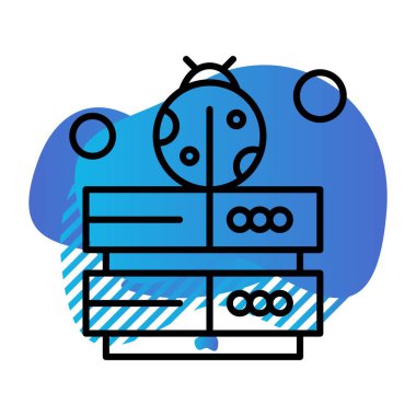 Vektör hacker Simgesi, vektör illüstrasyonu