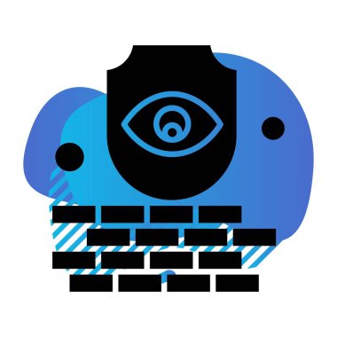 tuğla duvar simgesi vektör illüstrasyonu 