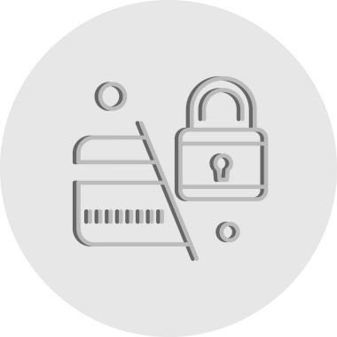 ATM Kart Simgesi, Vektör illüstrasyonu