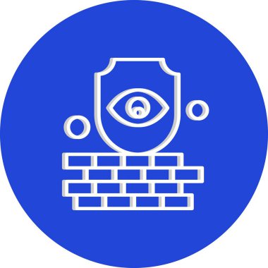 tuğla duvar simgesi vektör illüstrasyonu 