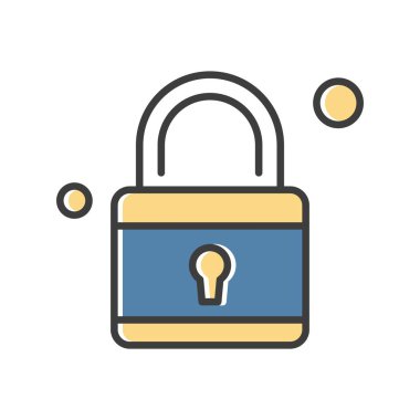 Vektör Kilit Simgesi, güvenlik kavramı