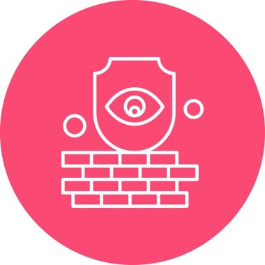 tuğla duvar simgesi vektör illüstrasyonu 