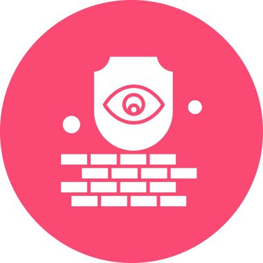 tuğla duvar simgesi vektör illüstrasyonu 