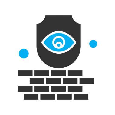 tuğla duvar simgesi vektör illüstrasyonu 