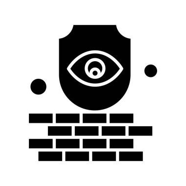 tuğla duvar simgesi vektör illüstrasyonu 