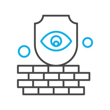 tuğla duvar simgesi vektör illüstrasyonu 