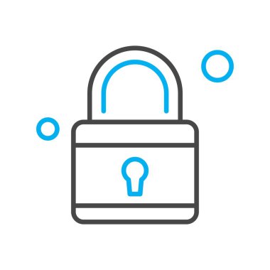 Vektör Kilit Simgesi, güvenlik kavramı