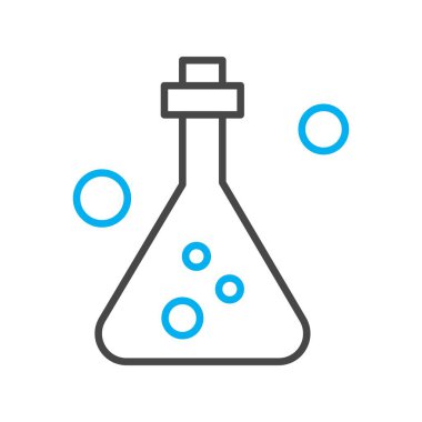  Test tübü simgesi, vektör illüstrasyonu