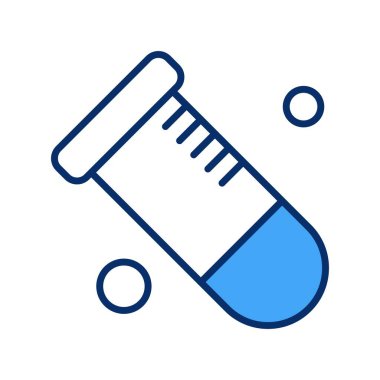 Test tübü simgesi, vektör illüstrasyonu