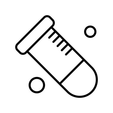  Test tübü simgesi, vektör illüstrasyonu