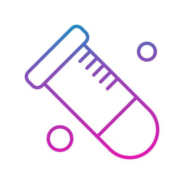  Test tübü simgesi, vektör illüstrasyonu