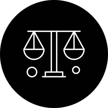  Denge simgesinin vektör illüstrasyonu   