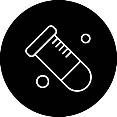  Test tübü simgesi, vektör illüstrasyonu