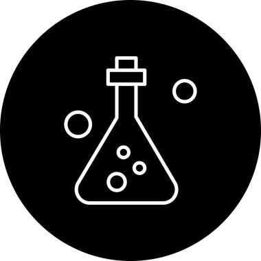  Test tübü simgesi, vektör illüstrasyonu