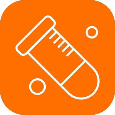  Test tübü simgesi, vektör illüstrasyonu