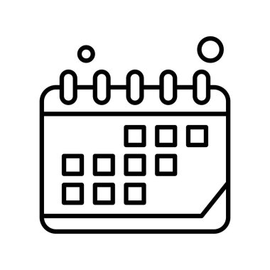 Vektör Takvim Simgesi, illüstrasyon   