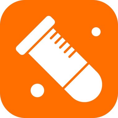  Test tübü simgesi, vektör illüstrasyonu