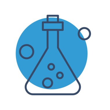  Test tübü simgesi, vektör illüstrasyonu