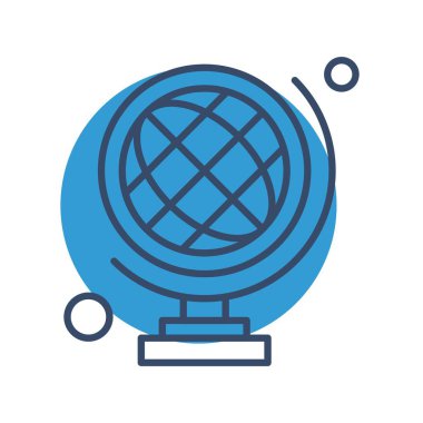 Dünya Düz Simgesi, Vektör illüstrasyonu