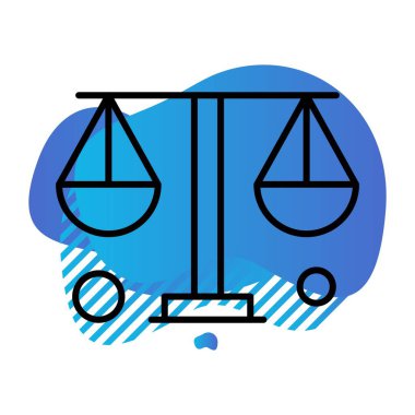  Denge simgesinin vektör illüstrasyonu   