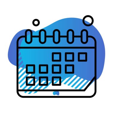 Vektör Takvim Simgesi, illüstrasyon   