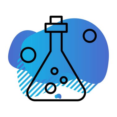  Test tübü simgesi, vektör illüstrasyonu