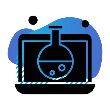 dizüstü bilgisayar simgesi, vektör illüstrasyonu