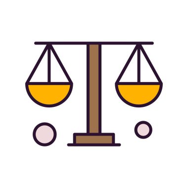  Denge simgesinin vektör illüstrasyonu   