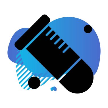  Test tübü simgesi, vektör illüstrasyonu