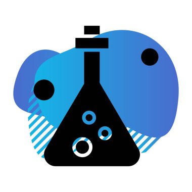  Test tübü simgesi, vektör illüstrasyonu