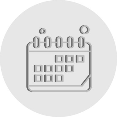 Vektör Takvim Simgesi, illüstrasyon   