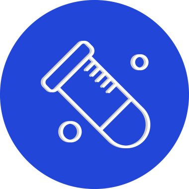  Test tübü simgesi, vektör illüstrasyonu