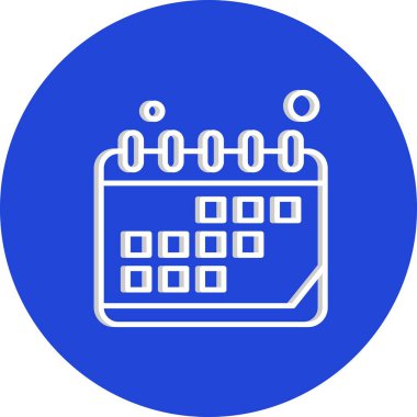 Vektör Takvim Simgesi, illüstrasyon   