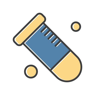  Test tübü simgesi, vektör illüstrasyonu