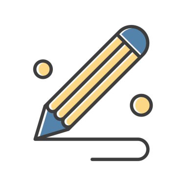  kalem simgesi vektör illüstrasyonu 