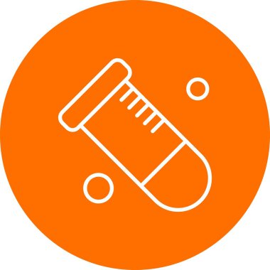  Test tübü simgesi, vektör illüstrasyonu