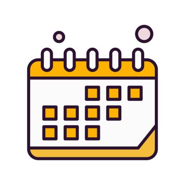 Vektör Takvim Simgesi, illüstrasyon   